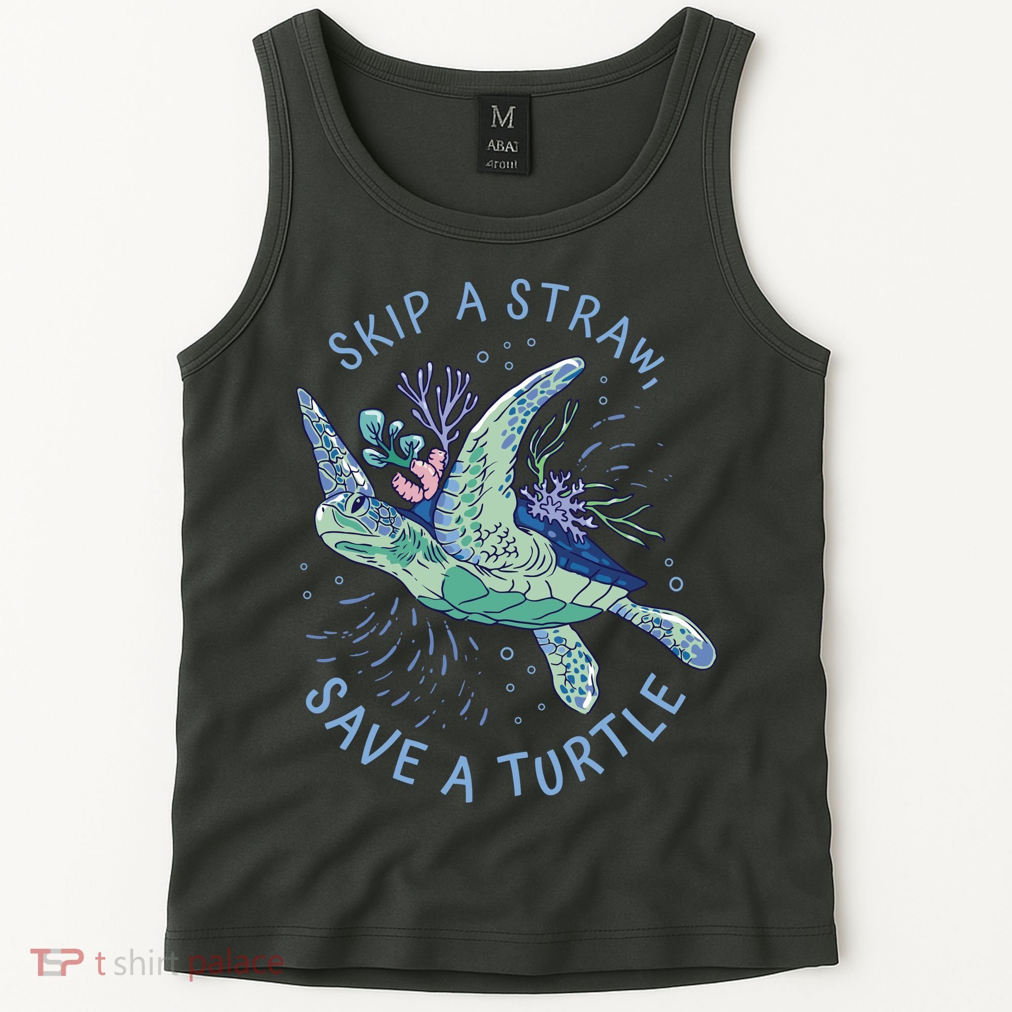 Skip A Straw Save A Turtle Ocean Tank Top
