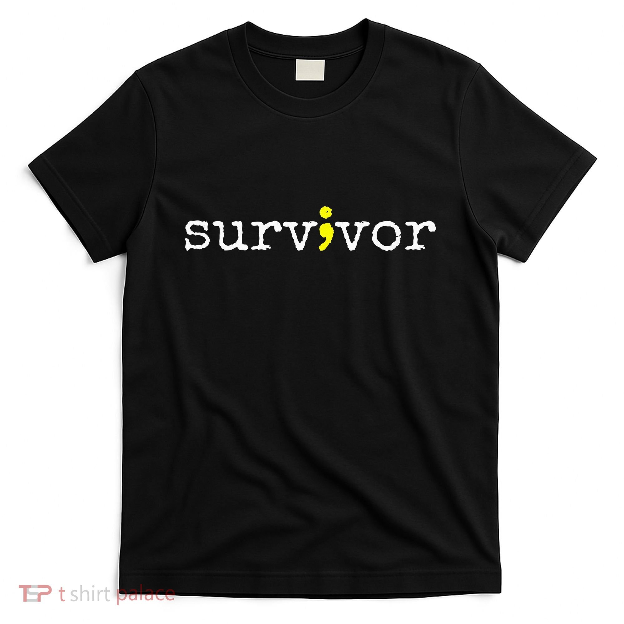 Suicide Awareness Support Symbol Recovery Survivor Semicolon T-Shirt