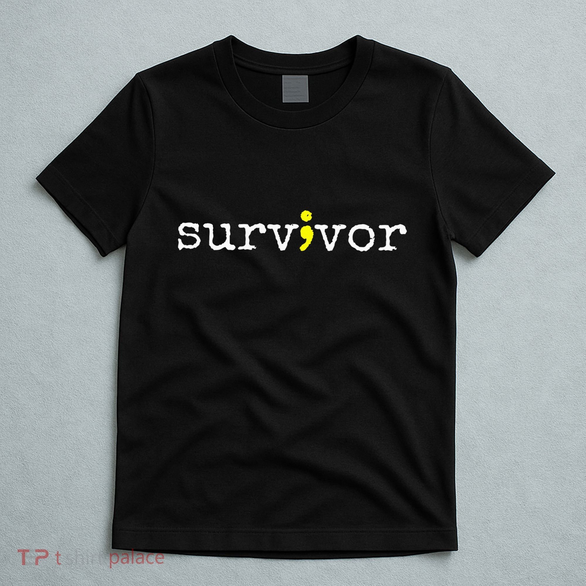 Suicide Awareness Support Symbol Recovery Survivor Semicolon T-Shirt