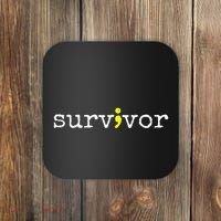 Suicide Awareness Support Symbol Recovery Survivor Semicolon Coaster thumb 0