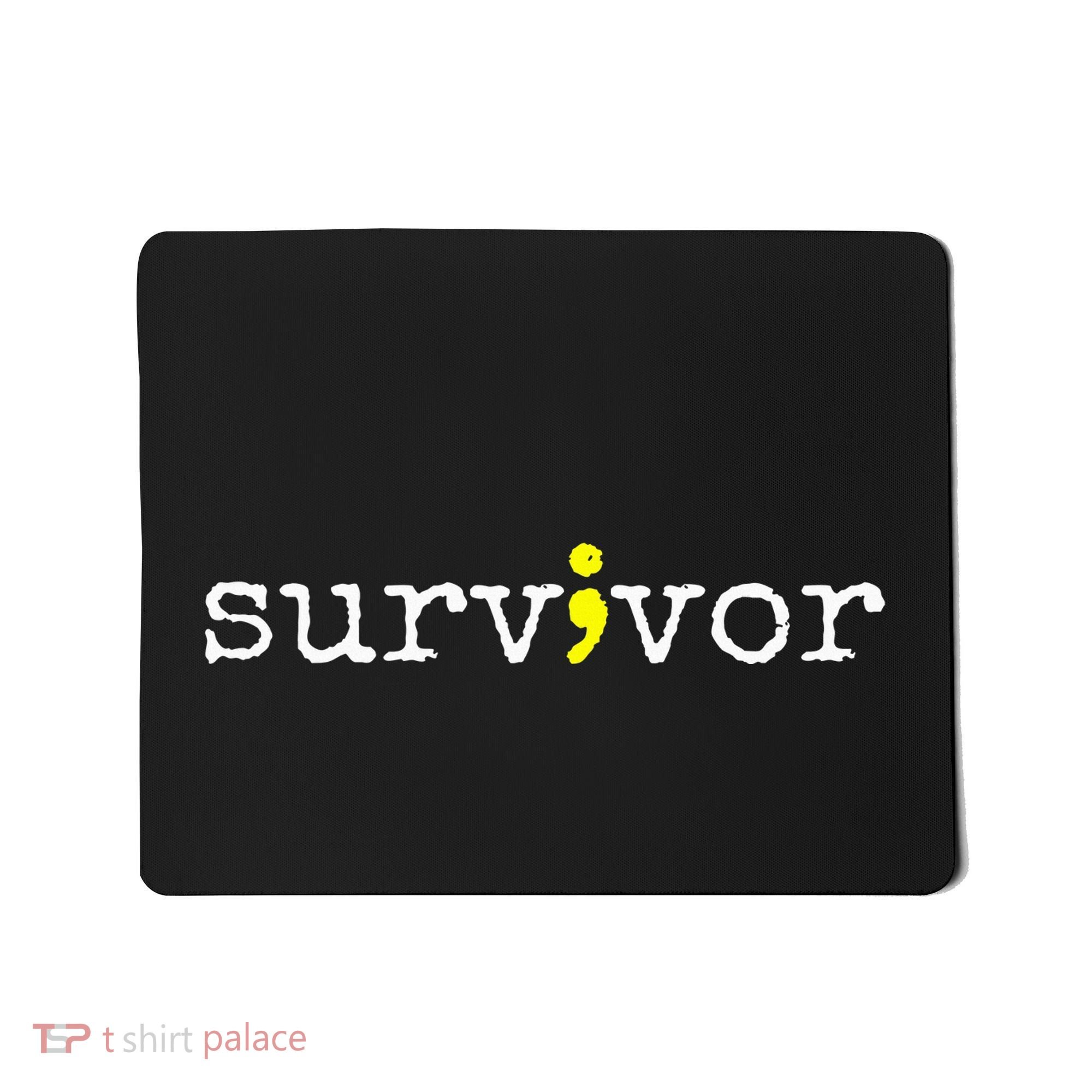 Suicide Awareness Support Symbol Recovery Survivor Semicolon Mousepad