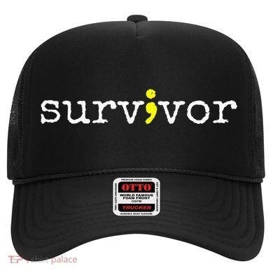 Suicide Awareness Support Symbol Recovery Survivor Semicolon Hat