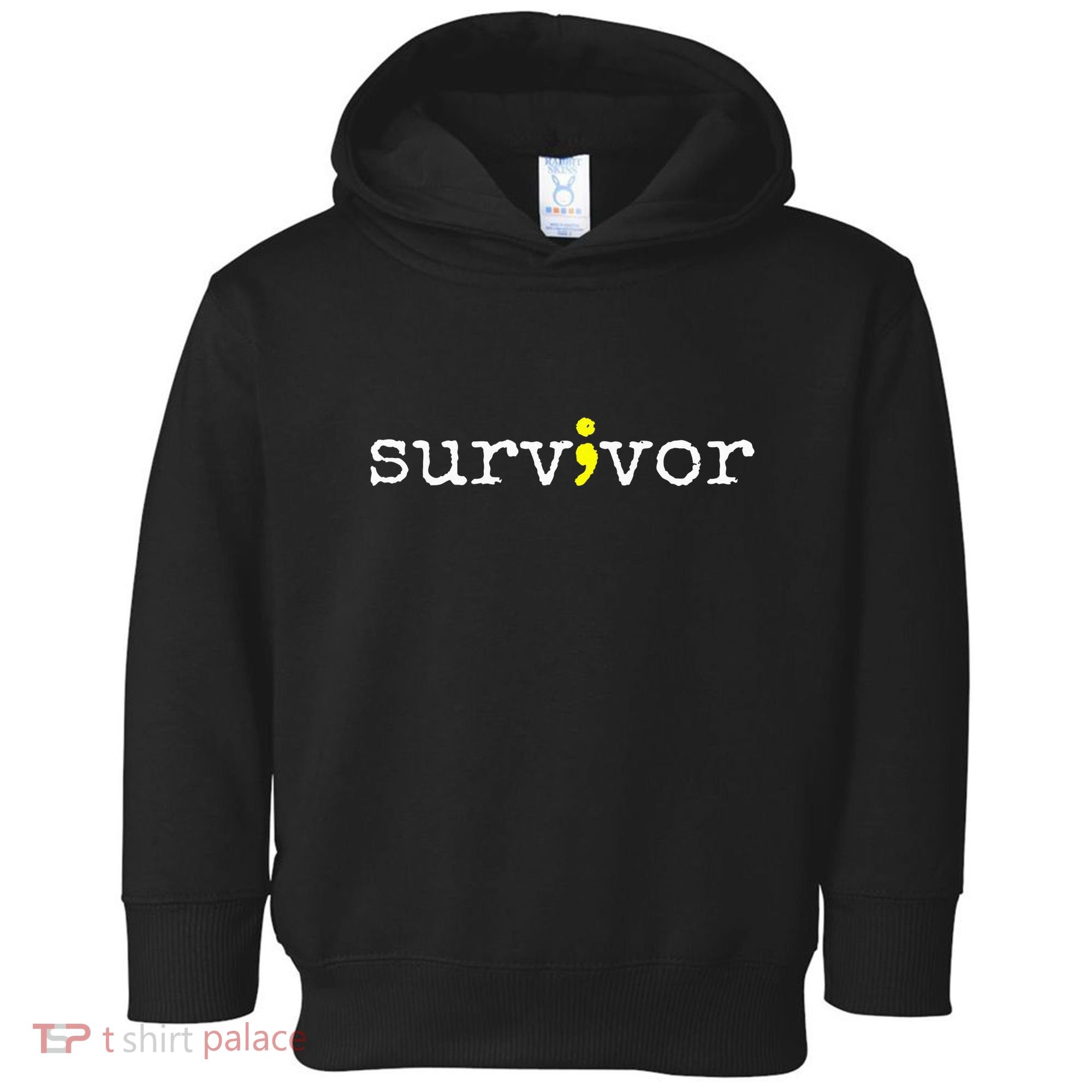 Suicide Awareness Support Symbol Recovery Survivor Semicolon Toddler Hoodie