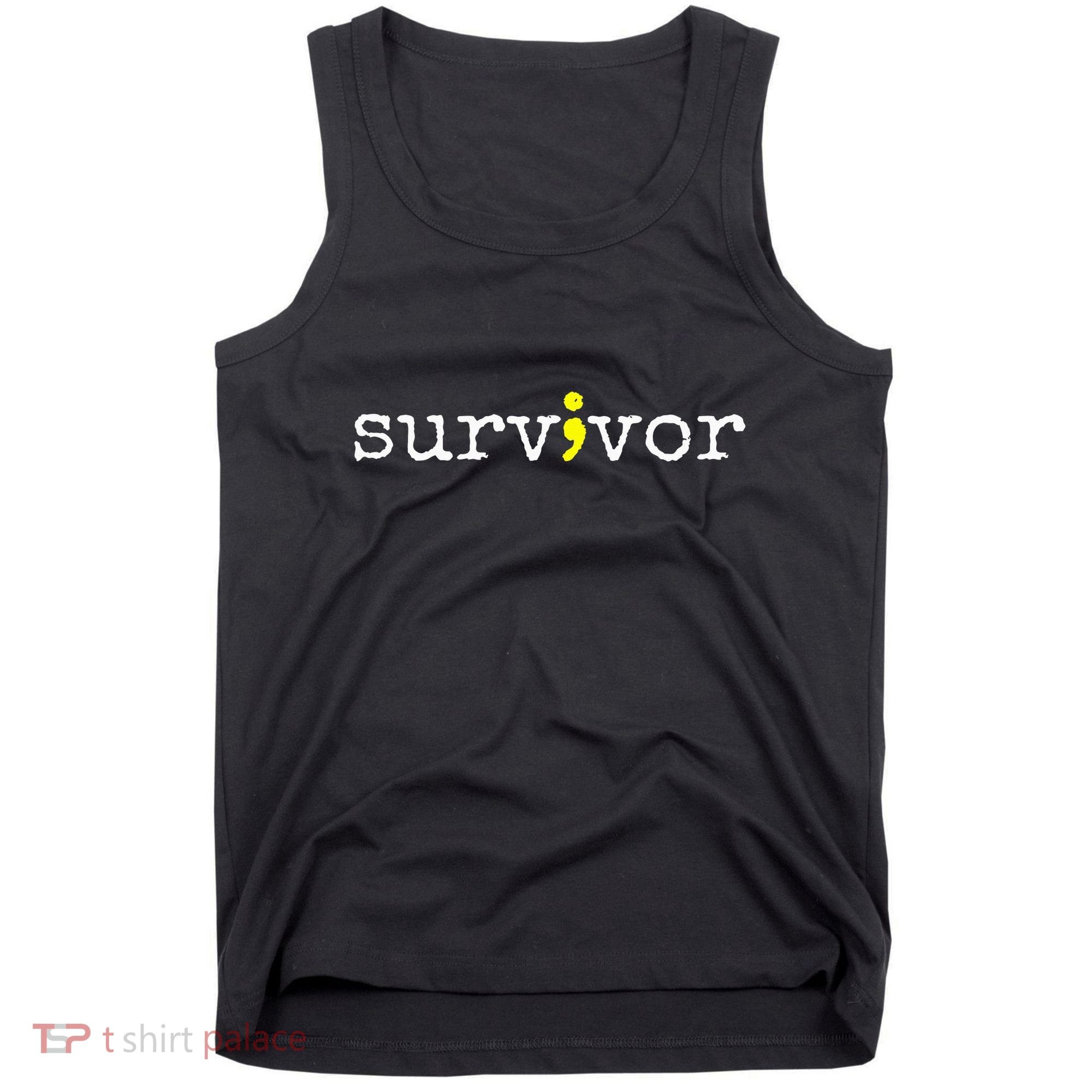 Suicide Awareness Support Symbol Recovery Survivor Semicolon Tank Top