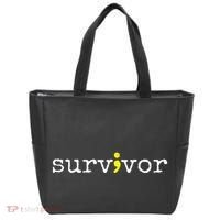 Suicide Awareness Support Symbol Recovery Survivor Semicolon Tote Bag thumb 0