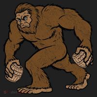 Sasquatch Bigfoot With Beer Kegs Women's Sweatshirt thumb 2