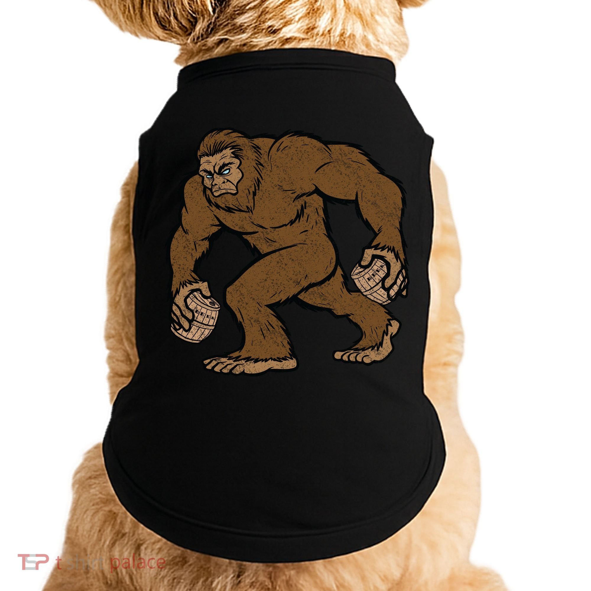 Sasquatch Bigfoot With Beer Kegs Doggie Tank