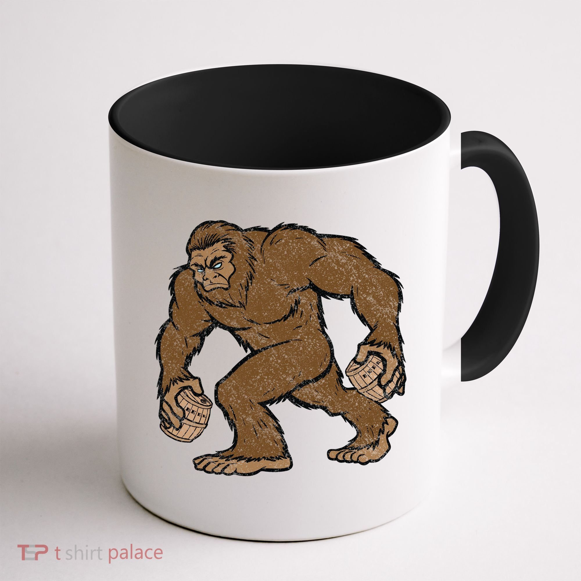 Sasquatch Bigfoot With Beer Kegs Coffee Mug