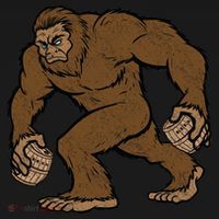 Sasquatch Bigfoot With Beer Kegs Polo thumb 3