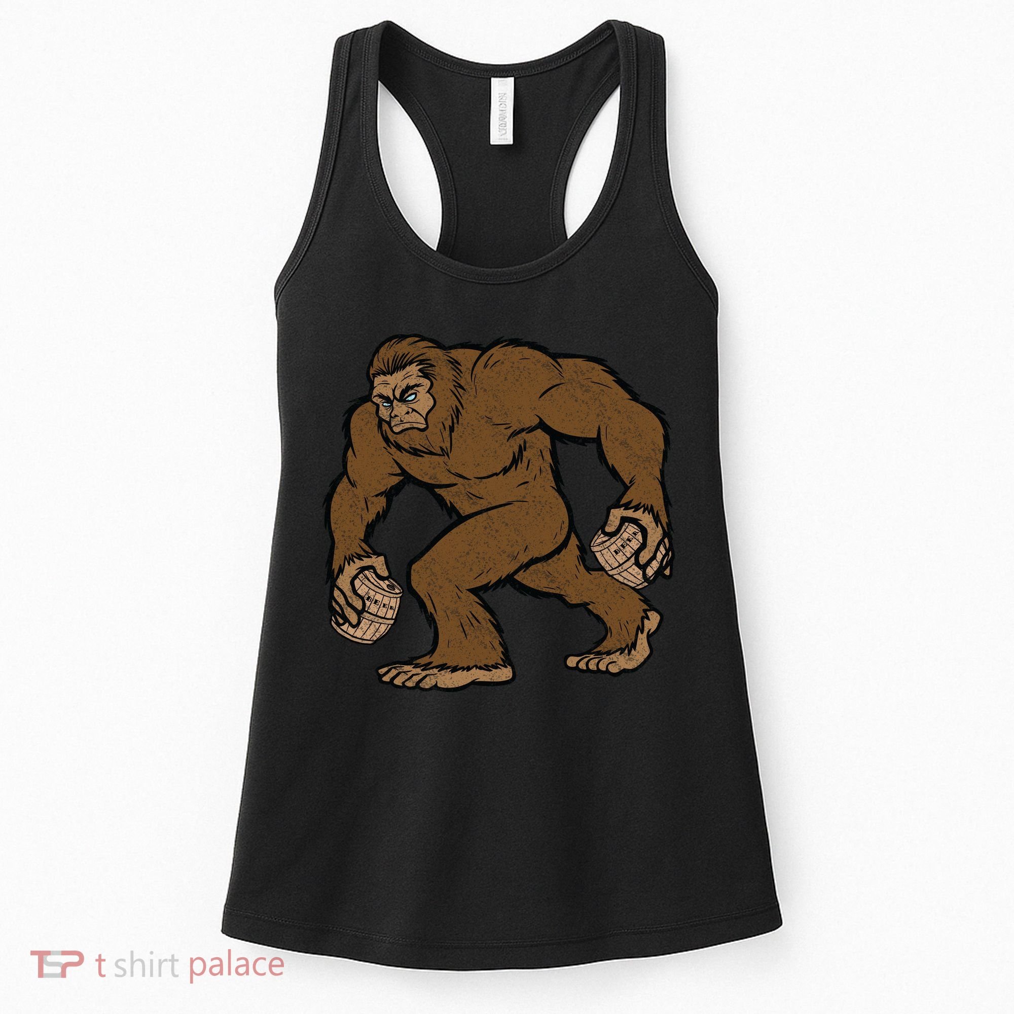 Sasquatch Bigfoot With Beer Kegs Women's Tank Top
