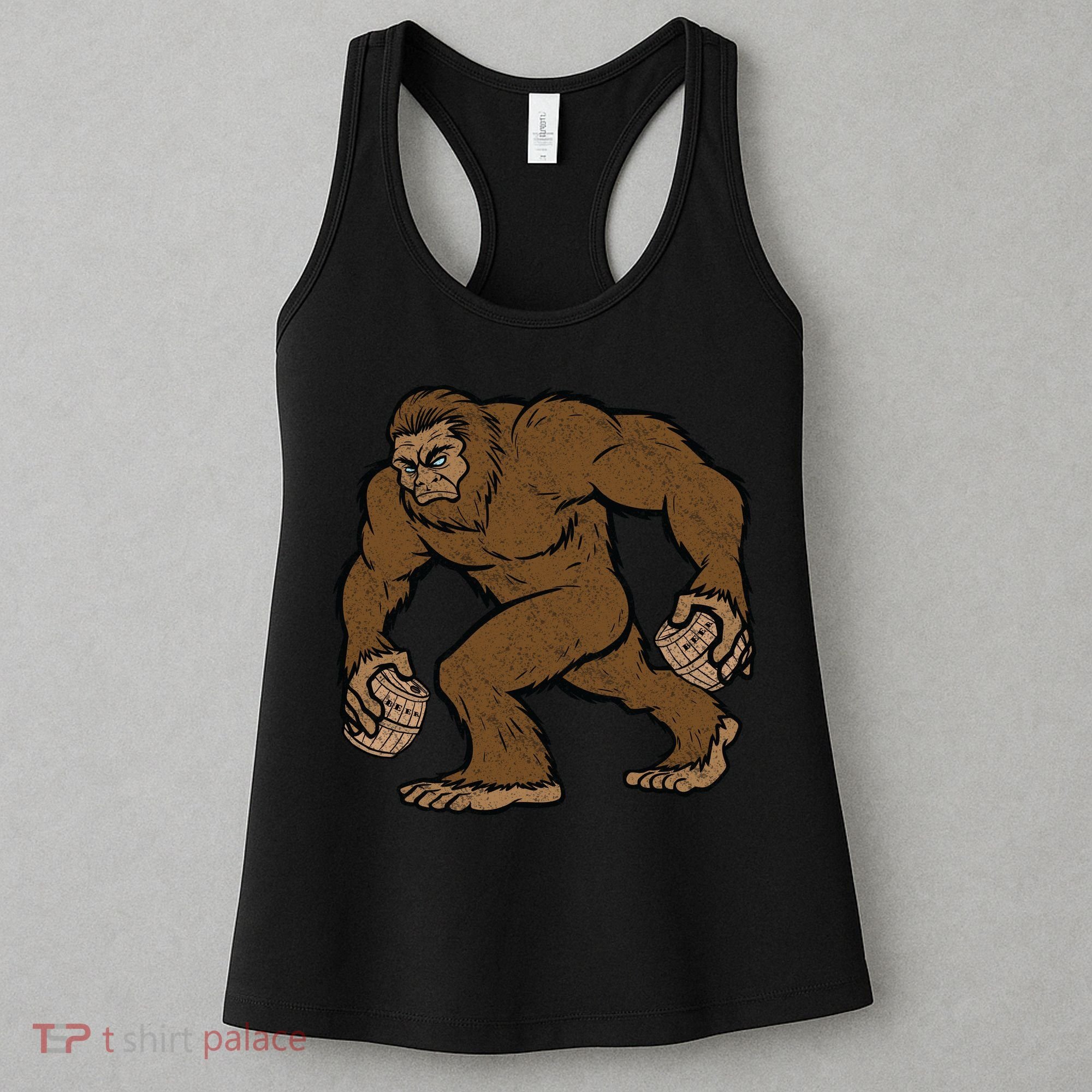 Sasquatch Bigfoot With Beer Kegs Women's Tank Top