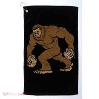 Sasquatch Bigfoot With Beer Kegs Golf Towel thumb 0