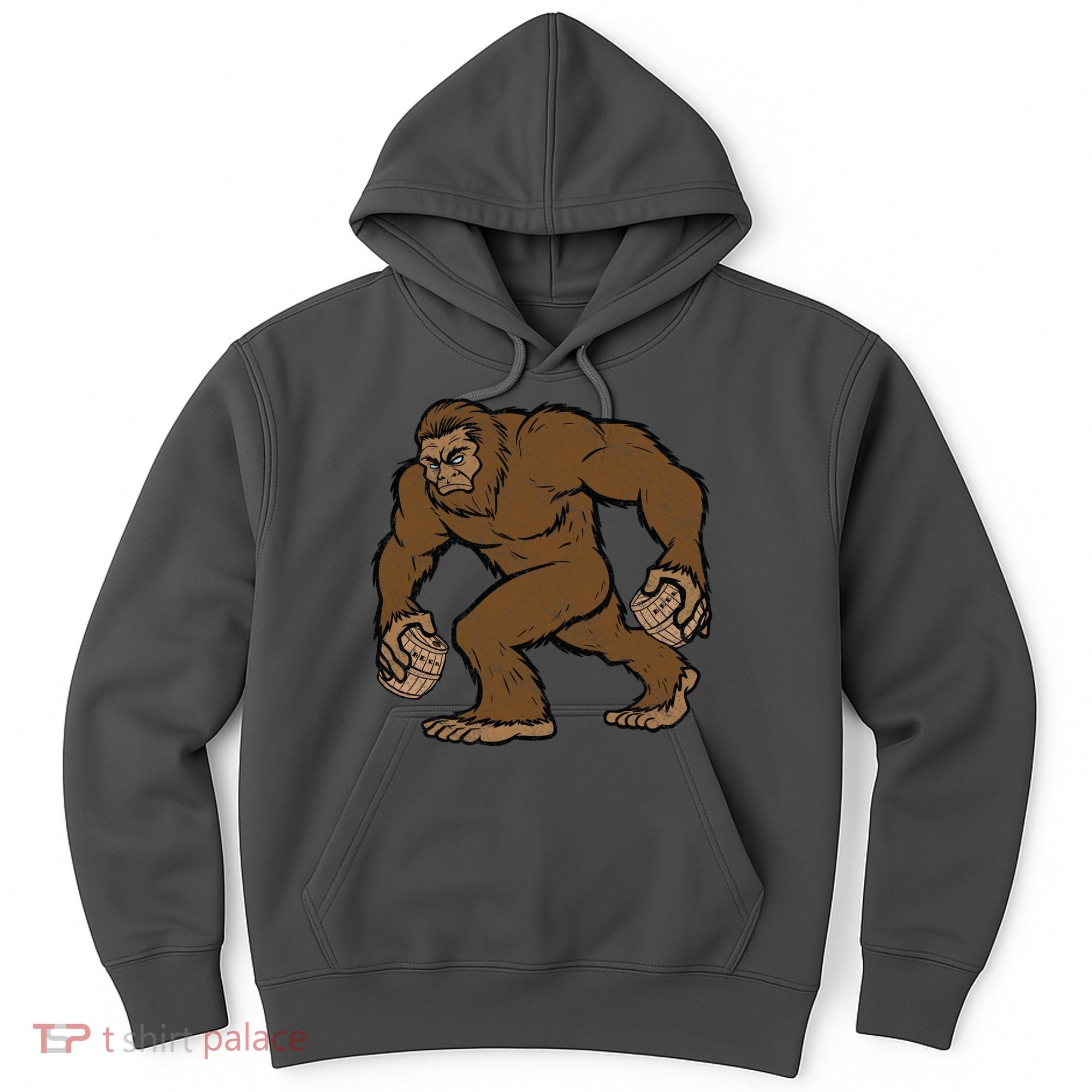 Sasquatch Bigfoot With Beer Kegs Hoodie