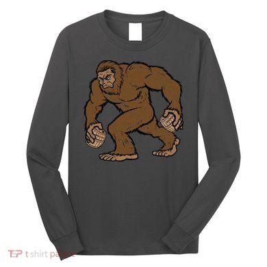 Sasquatch Bigfoot With Beer Kegs Long Sleeve Shirt