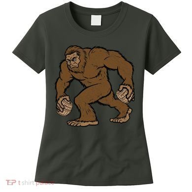 Sasquatch Bigfoot With Beer Kegs Women's T-Shirt