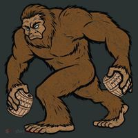 Sasquatch Bigfoot With Beer Kegs Women's T-Shirt thumb 6