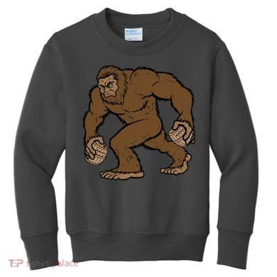Sasquatch Bigfoot With Beer Kegs Kids Sweatshirt
