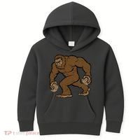Sasquatch Bigfoot With Beer Kegs Kids Hoodie thumb 0