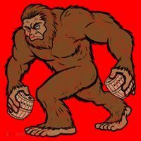 Sasquatch Bigfoot With Beer Kegs Santa Hat thumb 1