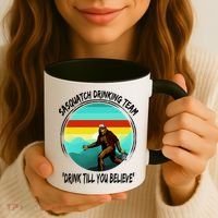 Sasquatch Drinking Team Drink Till You Believe Coffee Mug thumb 3