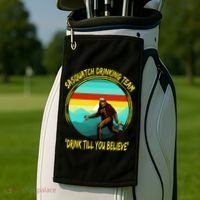 Sasquatch Drinking Team Drink Till You Believe Golf Towel thumb 2