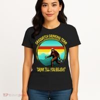 Sasquatch Drinking Team Drink Till You Believe Women's T-Shirt thumb 4
