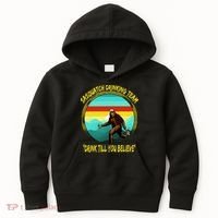 Sasquatch Drinking Team Drink Till You Believe Kids Hoodie thumb 0