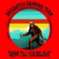 Sasquatch Drinking Team Drink Till You Believe Santa Hat thumb 1