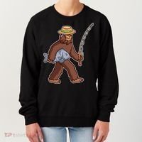 Sasquatch Gone Fishing Women's Sweatshirt thumb 0