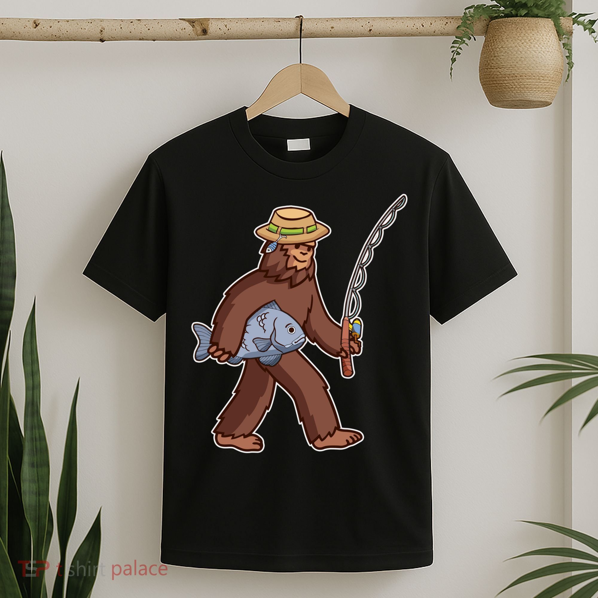 Sasquatch Gone Fishing T-Shirt