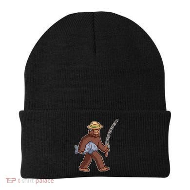 Sasquatch Gone Fishing Beanie