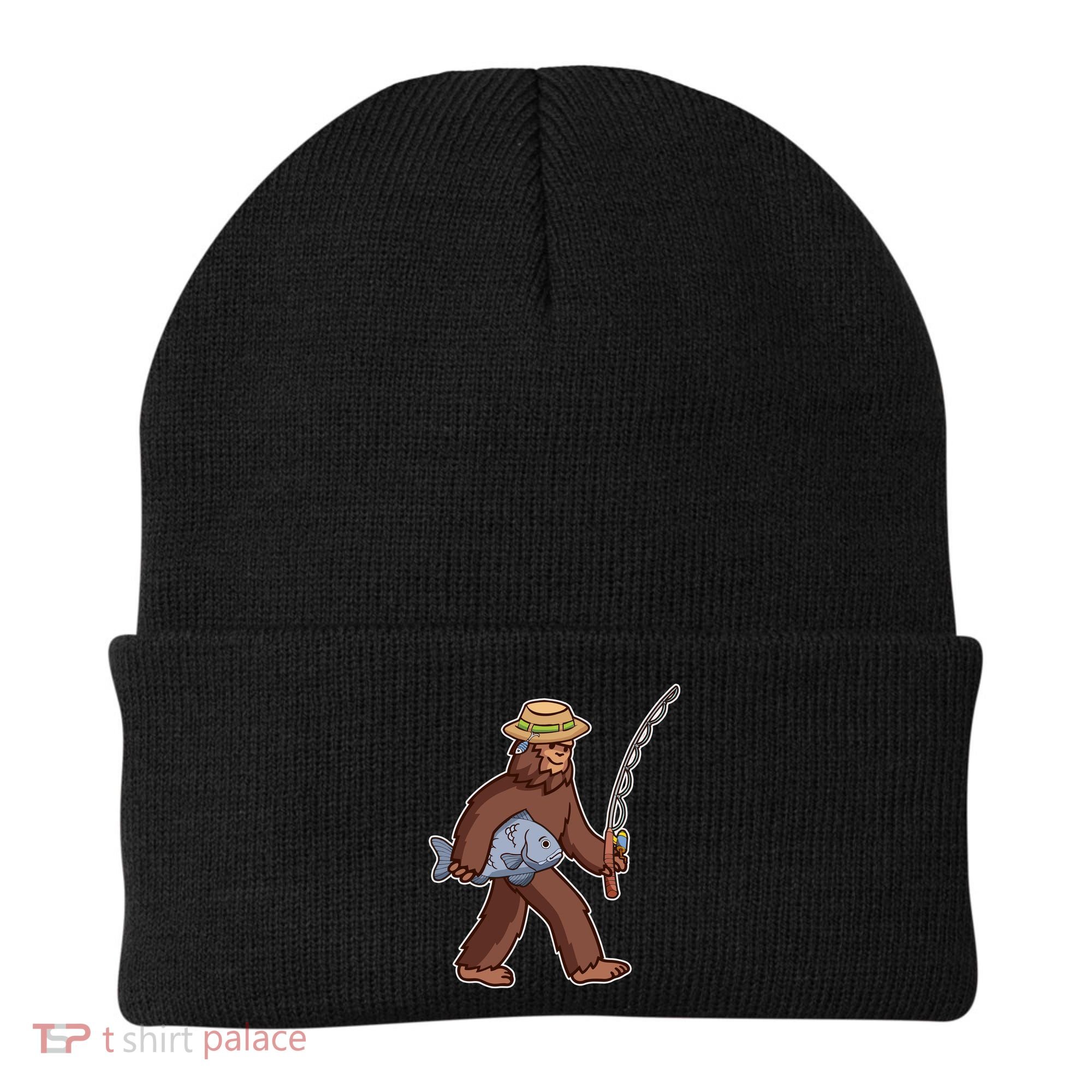 Sasquatch Gone Fishing Beanie