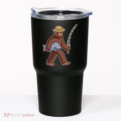 Sasquatch Gone Fishing Tumbler