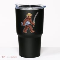 Sasquatch Gone Fishing Tumbler thumb 0