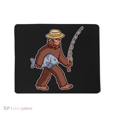 Sasquatch Gone Fishing Mousepad