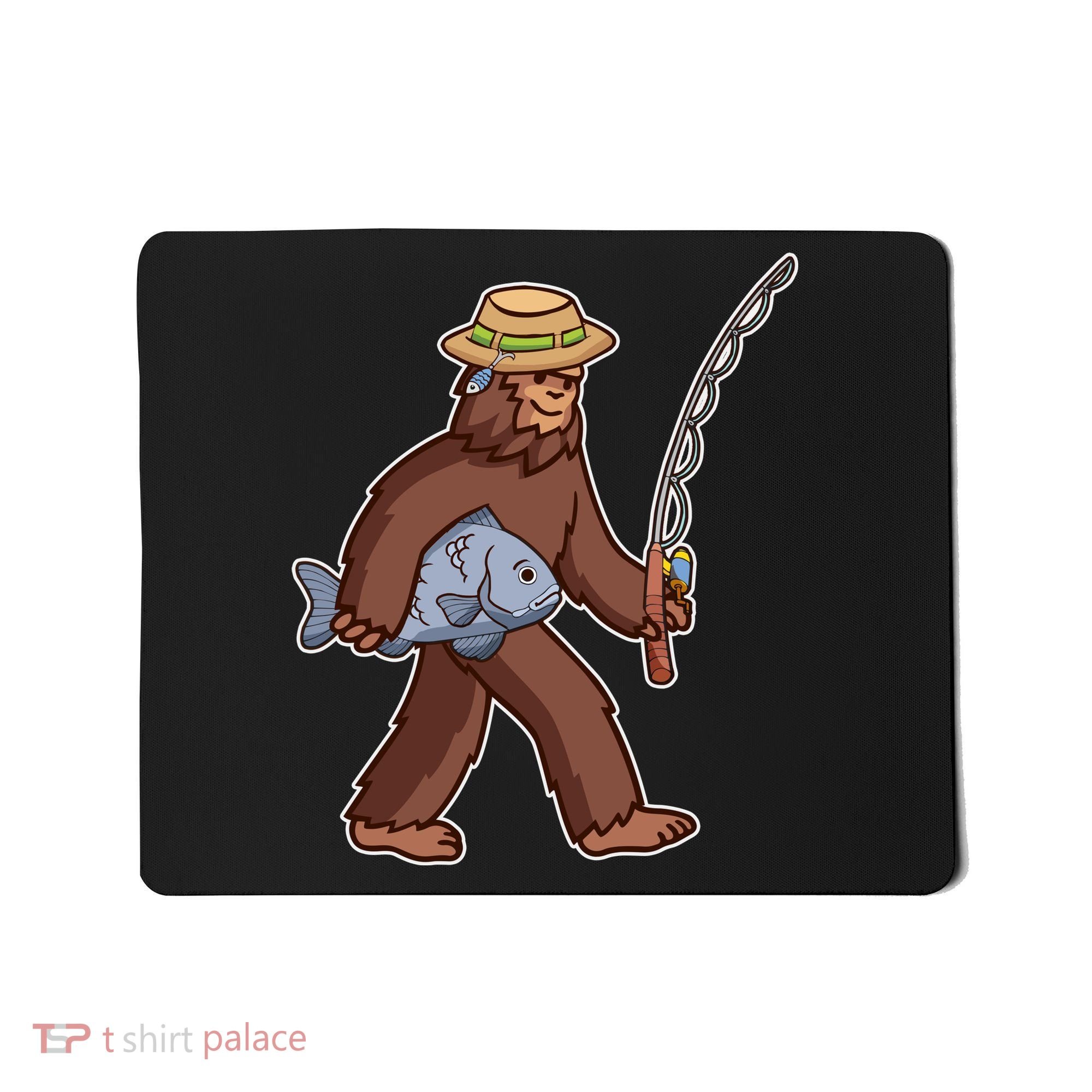 Sasquatch Gone Fishing Mousepad