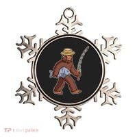 Sasquatch Gone Fishing Ornament thumb 0