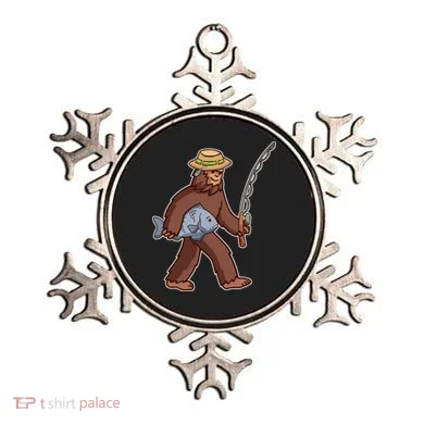 Sasquatch Gone Fishing Ornament
