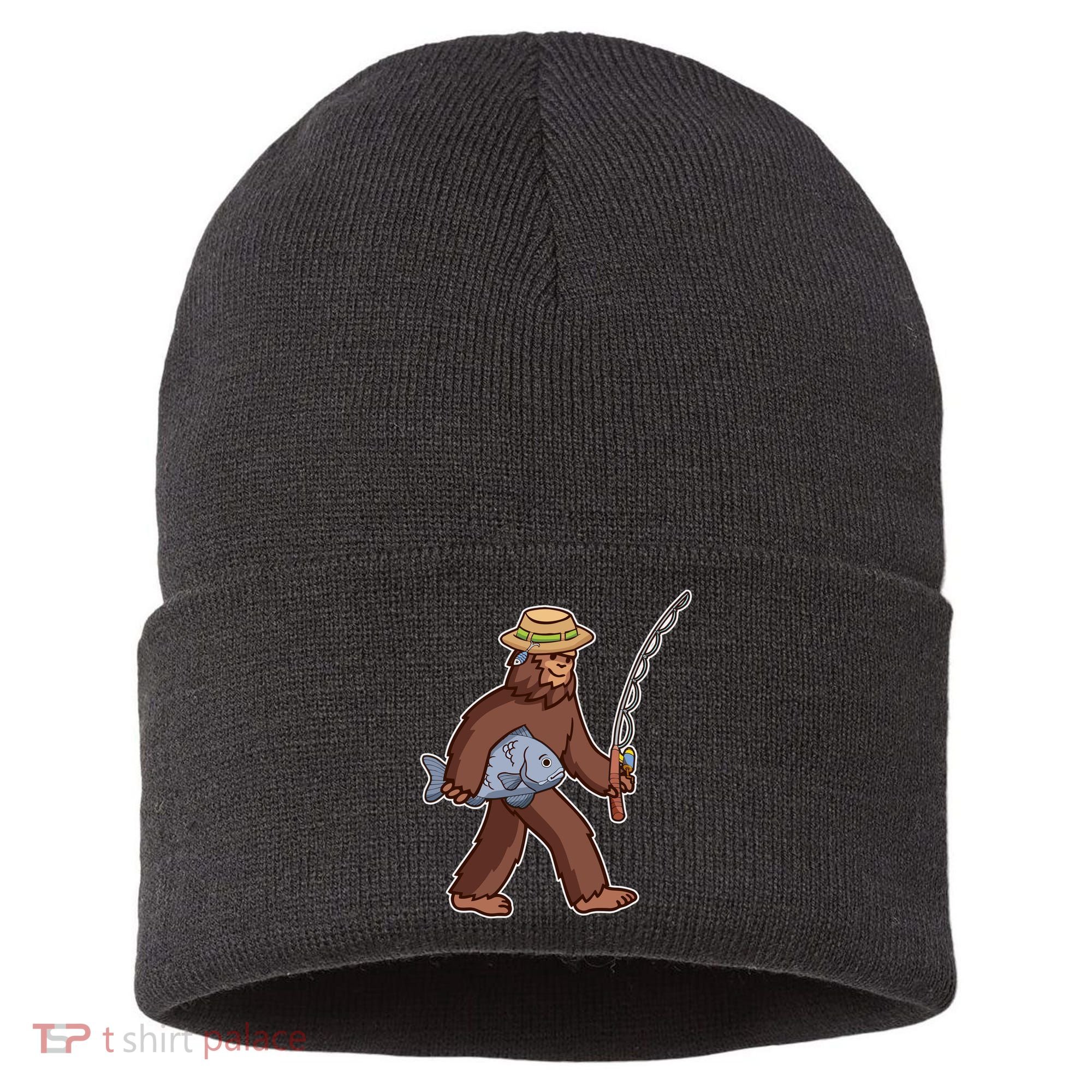 Sasquatch Gone Fishing Sustainable Knit Beanie