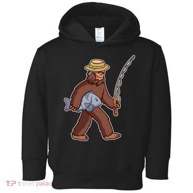 Sasquatch Gone Fishing Toddler Hoodie