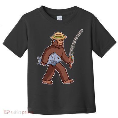 Sasquatch Gone Fishing Toddler T-Shirt