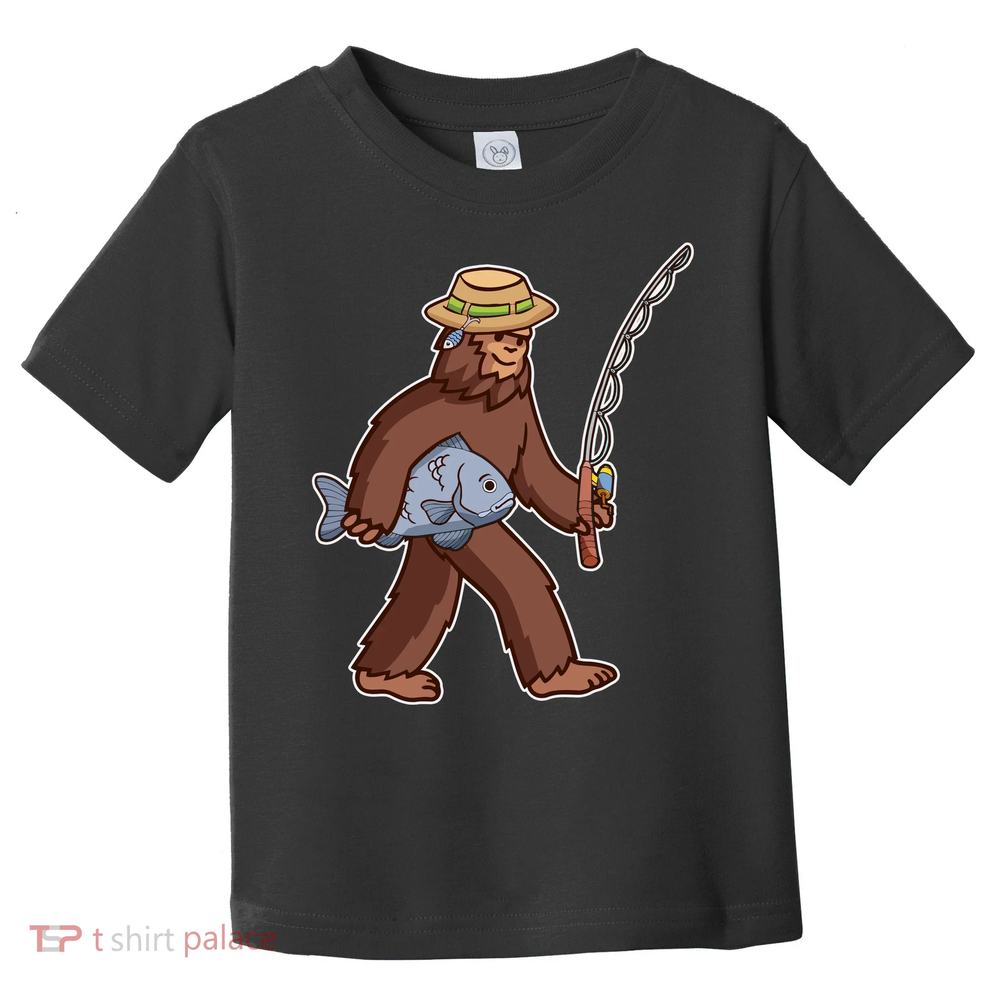 Sasquatch Gone Fishing Toddler T-Shirt