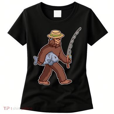 Sasquatch Gone Fishing Women's T-Shirt