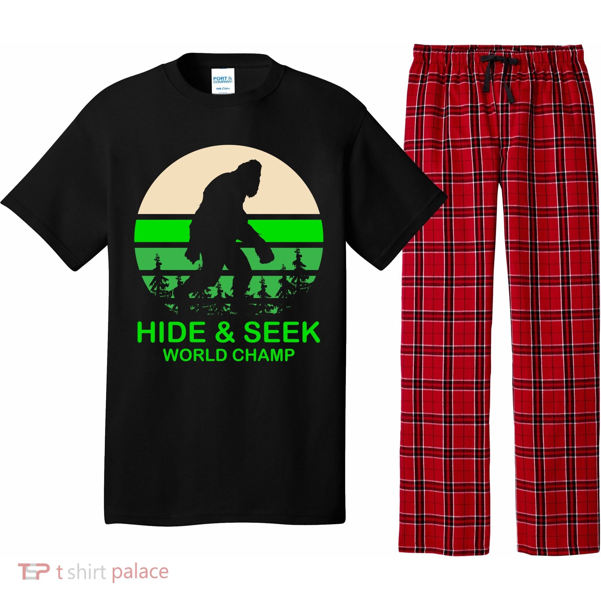 Sasquatch Hide And Seek World Champion Pajama Set