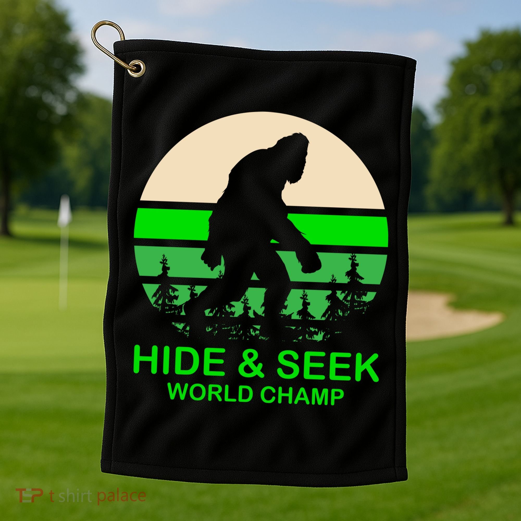 Sasquatch Hide And Seek World Champion Golf Towel