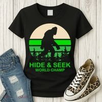 Sasquatch Hide And Seek World Champion Women's T-Shirt thumb 3