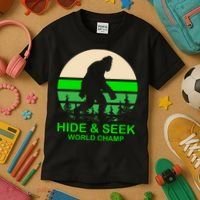 Sasquatch Hide And Seek World Champion Kids T-Shirt thumb 3