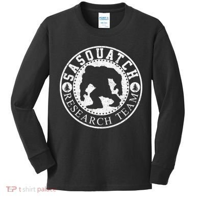 Sasquatch Research Team Kids Long Sleeve Shirt