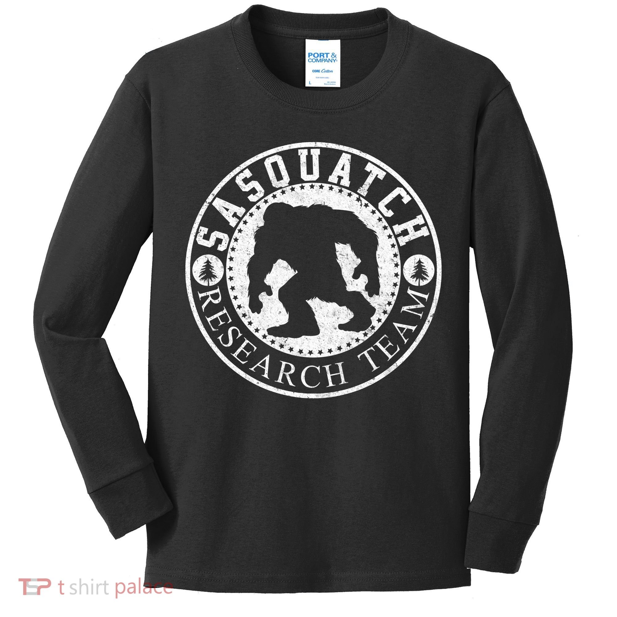 Sasquatch Research Team Kids Long Sleeve Shirt