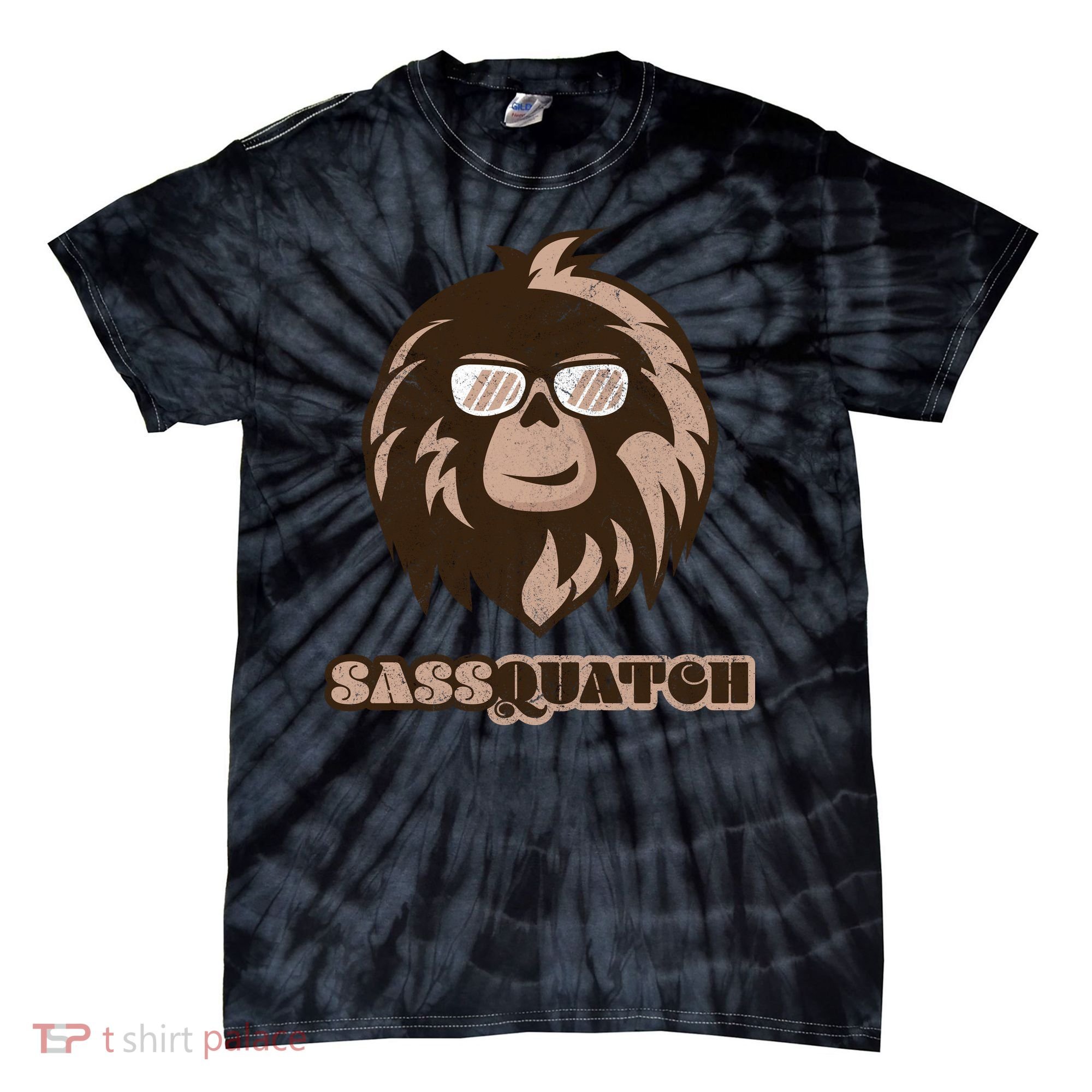 Sassquatch Funny Sasquatch Tie-Dye T-Shirt